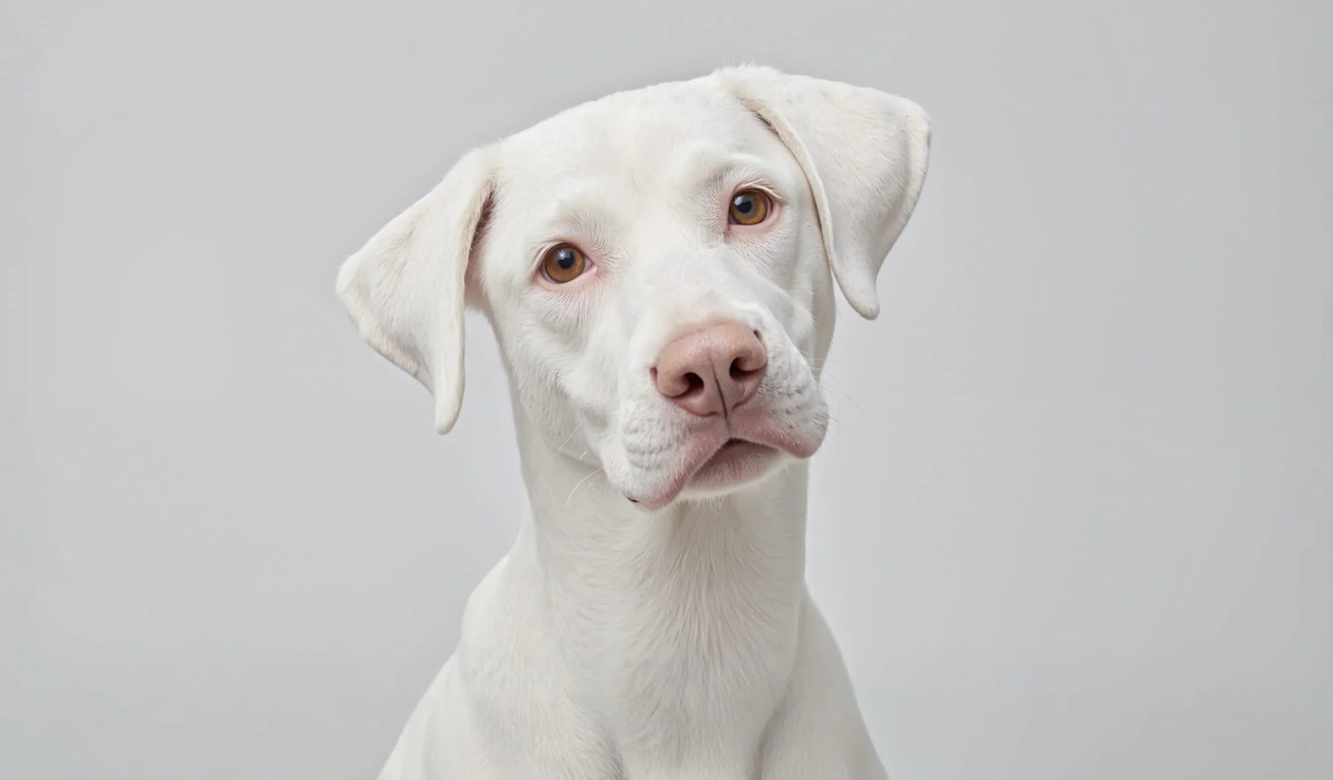 White Dog Portrait
